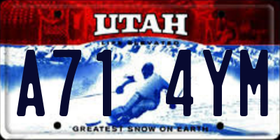 UT license plate A714YM