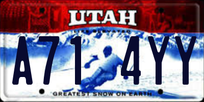 UT license plate A714YY
