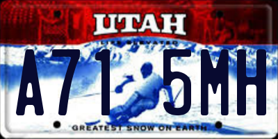 UT license plate A715MH