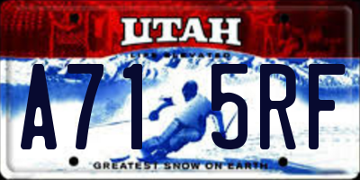 UT license plate A715RF