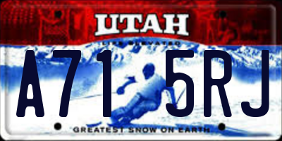 UT license plate A715RJ