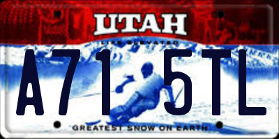 UT license plate A715TL