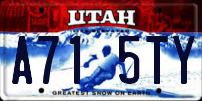 UT license plate A715TY