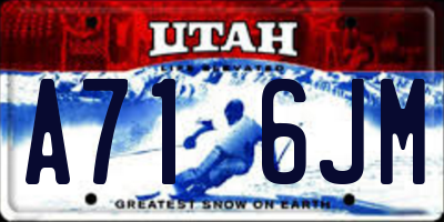 UT license plate A716JM