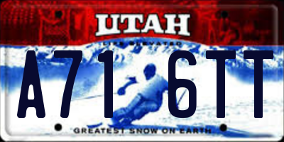 UT license plate A716TT
