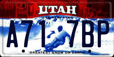 UT license plate A717BP