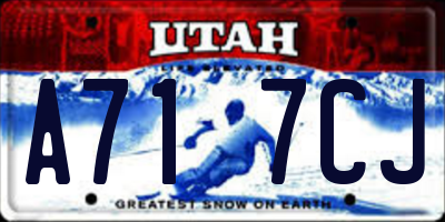 UT license plate A717CJ