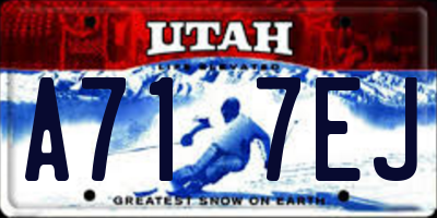 UT license plate A717EJ