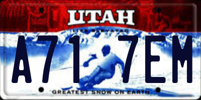 UT license plate A717EM