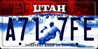 UT license plate A717FE