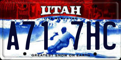 UT license plate A717HC