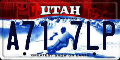 UT license plate A717LP