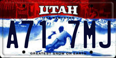 UT license plate A717MJ