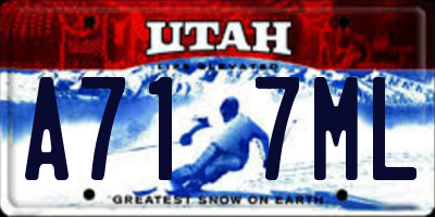 UT license plate A717ML
