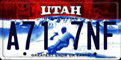 UT license plate A717NF