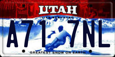 UT license plate A717NL