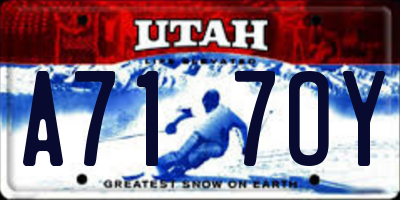 UT license plate A717OY