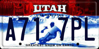 UT license plate A717PL