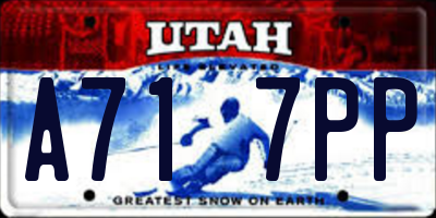 UT license plate A717PP