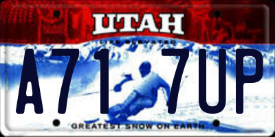 UT license plate A717UP