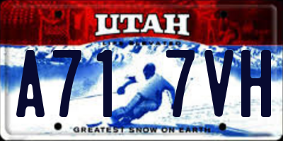 UT license plate A717VH