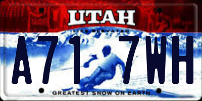 UT license plate A717WH