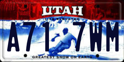UT license plate A717WM