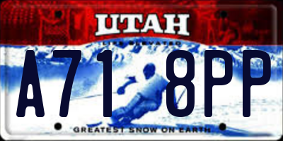 UT license plate A718PP