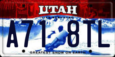 UT license plate A718TL