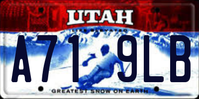 UT license plate A719LB