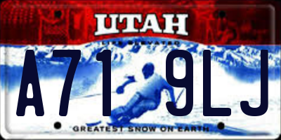 UT license plate A719LJ