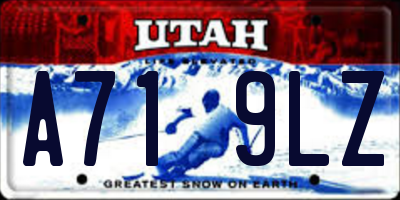 UT license plate A719LZ