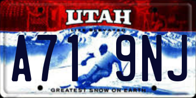 UT license plate A719NJ