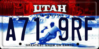 UT license plate A719RF