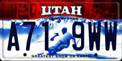 UT license plate A719WW