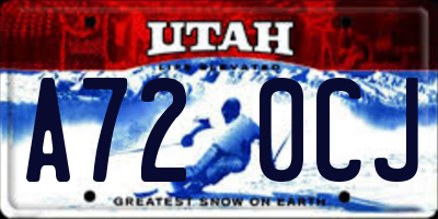 UT license plate A720CJ