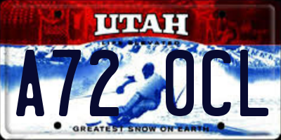 UT license plate A720CL