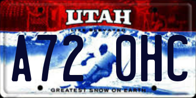 UT license plate A720HC