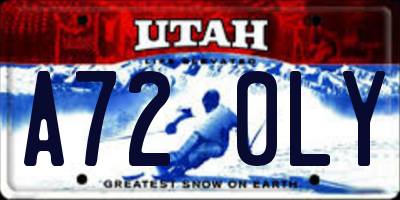 UT license plate A720LY