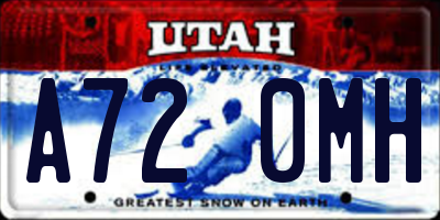 UT license plate A720MH