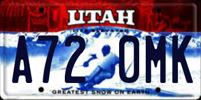 UT license plate A720MK
