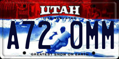 UT license plate A720MM