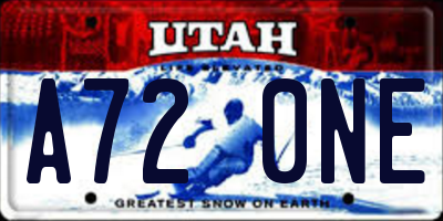 UT license plate A720NE