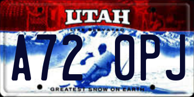 UT license plate A720PJ