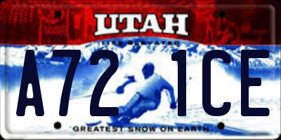 UT license plate A721CE