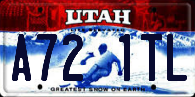 UT license plate A721TL