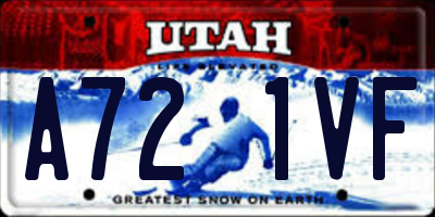 UT license plate A721VF