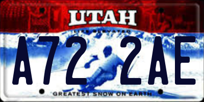 UT license plate A722AE