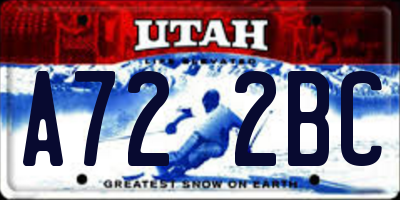 UT license plate A722BC