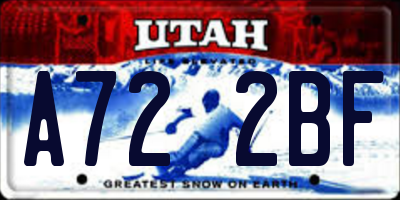 UT license plate A722BF